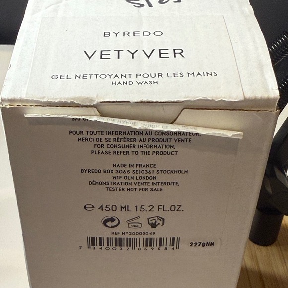 Byredo • Vetyver • Hand Wash Gel • 450ml 15.2oz • New and Sealed in Open Box - Picture 4 of 7